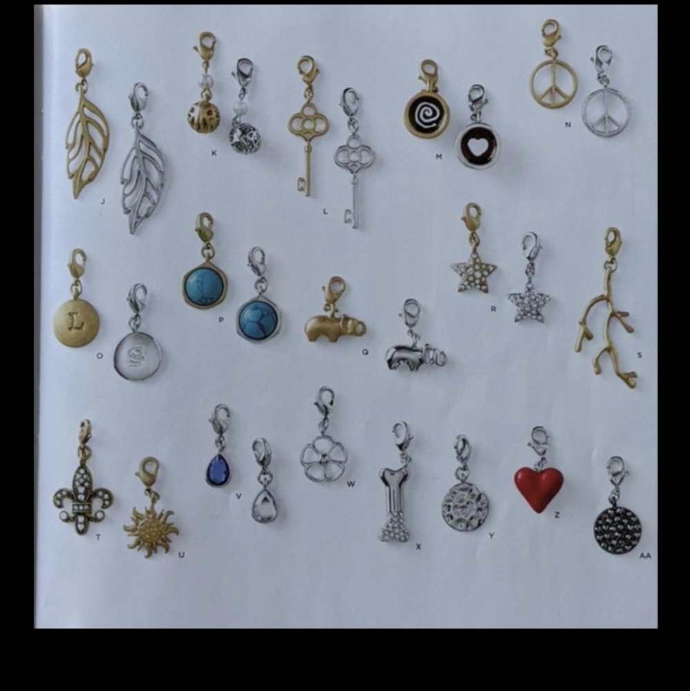 NWT Lia Sophia Stretch Tassel Charm Bracelet w/ 4 Extra Charms in Matte Gold - Picture 12 of 13